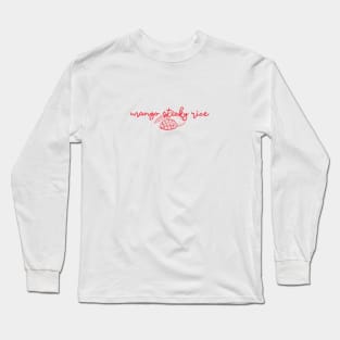 mango sticky rice - Thai red - Flag color - with sketch Long Sleeve T-Shirt